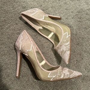 Blush Lace Pumps by Jessica Simpson size 37